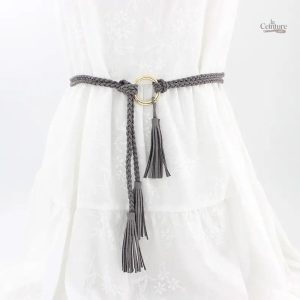Accessoire mode : Ceinture fine tressée pour femme