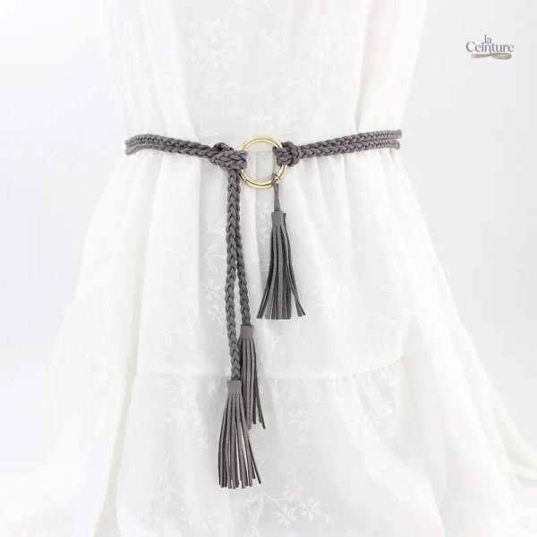 Accessoire mode : Ceinture fine tressée pour femme
