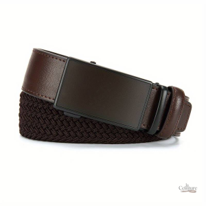 Ceinture tressée masculine, design Memphis