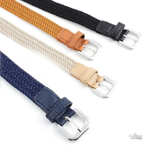 Ceinture pour Homme, style tressé et élastique