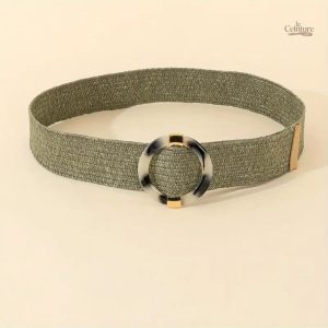 Ceinture vintage tressée en couleur pour un look élégant