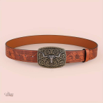 Ceinture en cuir style Western pour homme