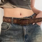 Ceinture femme style western avec boucle décorative