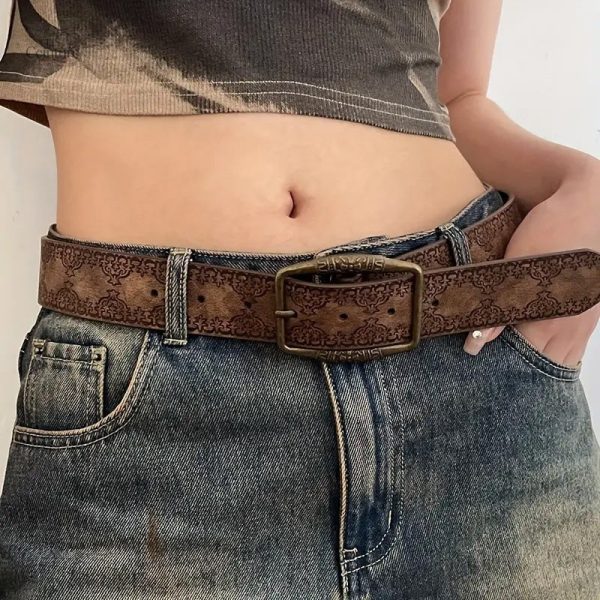 Ceinture femme style western avec boucle décorative