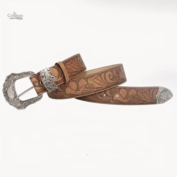 Ceinture en cuir Western pour femme