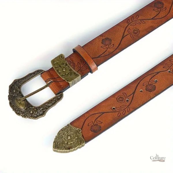 Ceinture en cuir style western pour un look élégant